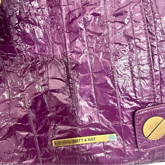 Matt & Nat Purple Hobo Bag with Gold Accents - Picture 5 of 10